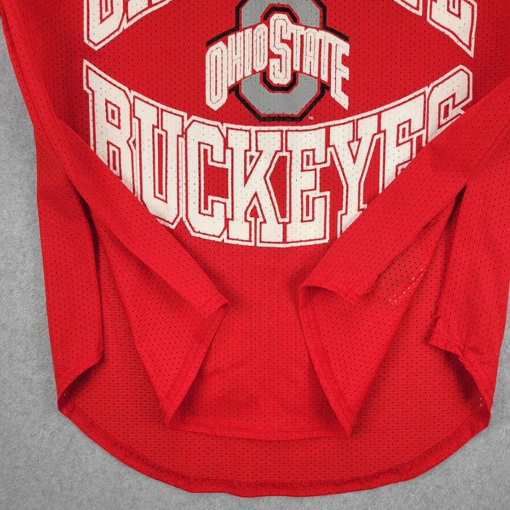 Dynasty Ohio State Buckeyes Jersey Mens Large Red Mesh V-Neck NCAA Sportswear - Picture 3 of 9